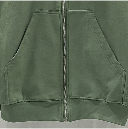 RO Dark Wizard Rick Owen Hoodie - Asymmetric Zip Avant-garde Black Winter Fleece