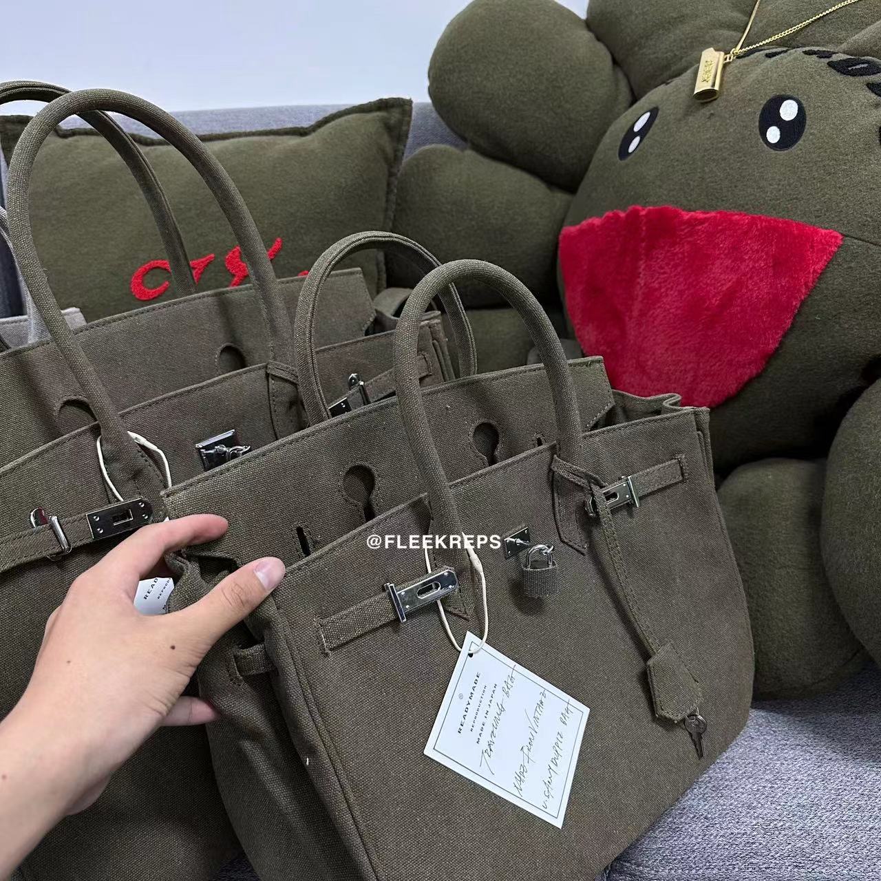 Remake Readymade Yuta Hosokawa Washed Canvas Birkin Bag - Large & Small Sizes