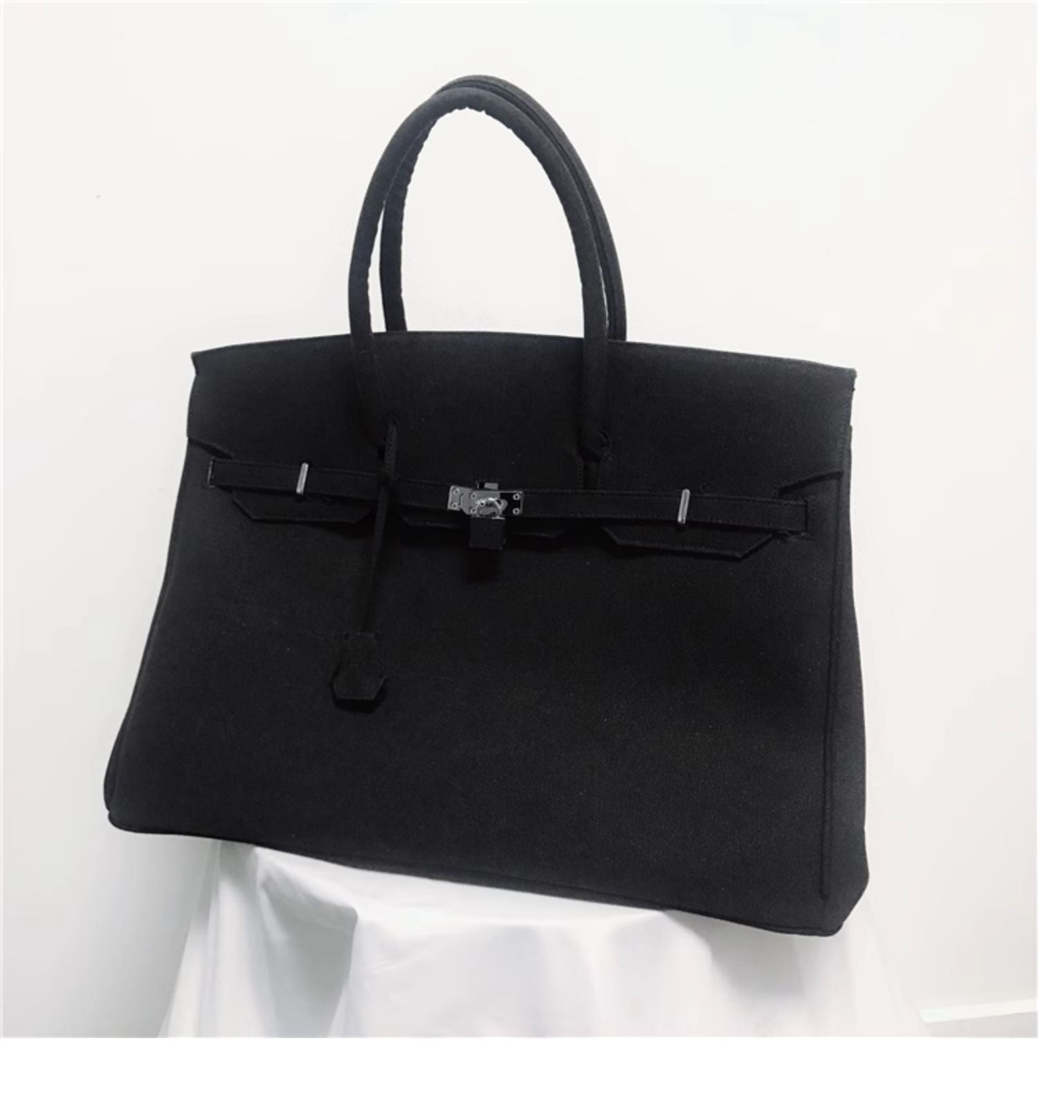 donclick Designer Washed Canvas Birkin Handbag Tote - Non-ReadyMade Vintage Vibe