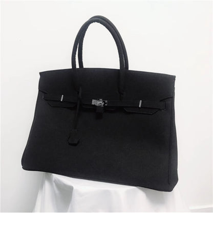 donclick Designer Washed Canvas Birkin Handbag Tote - Non-ReadyMade Vintage Vibe