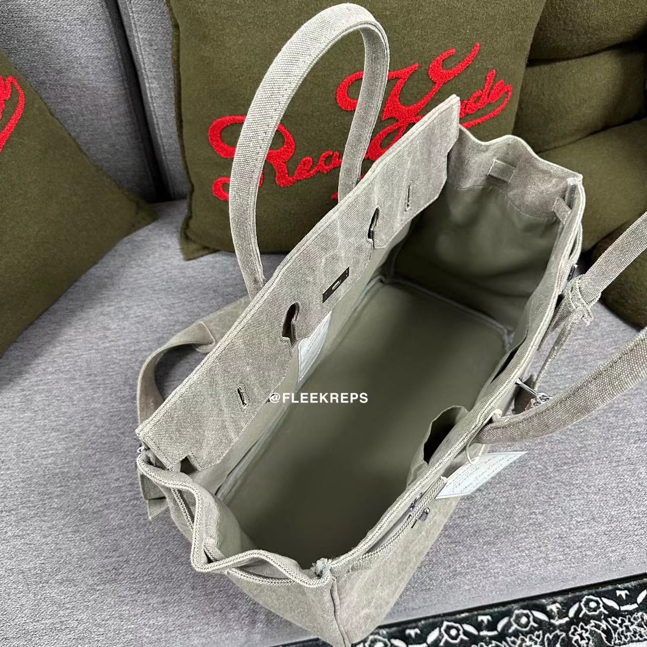 Remake Readymade Yuta Hosokawa Washed Canvas Birkin Bag - Large & Small Sizes