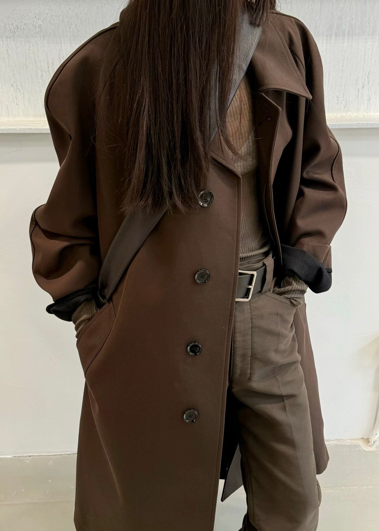 24FW Lemaire Wool Blend Coat – Heavyweight Raglan Long Trench
