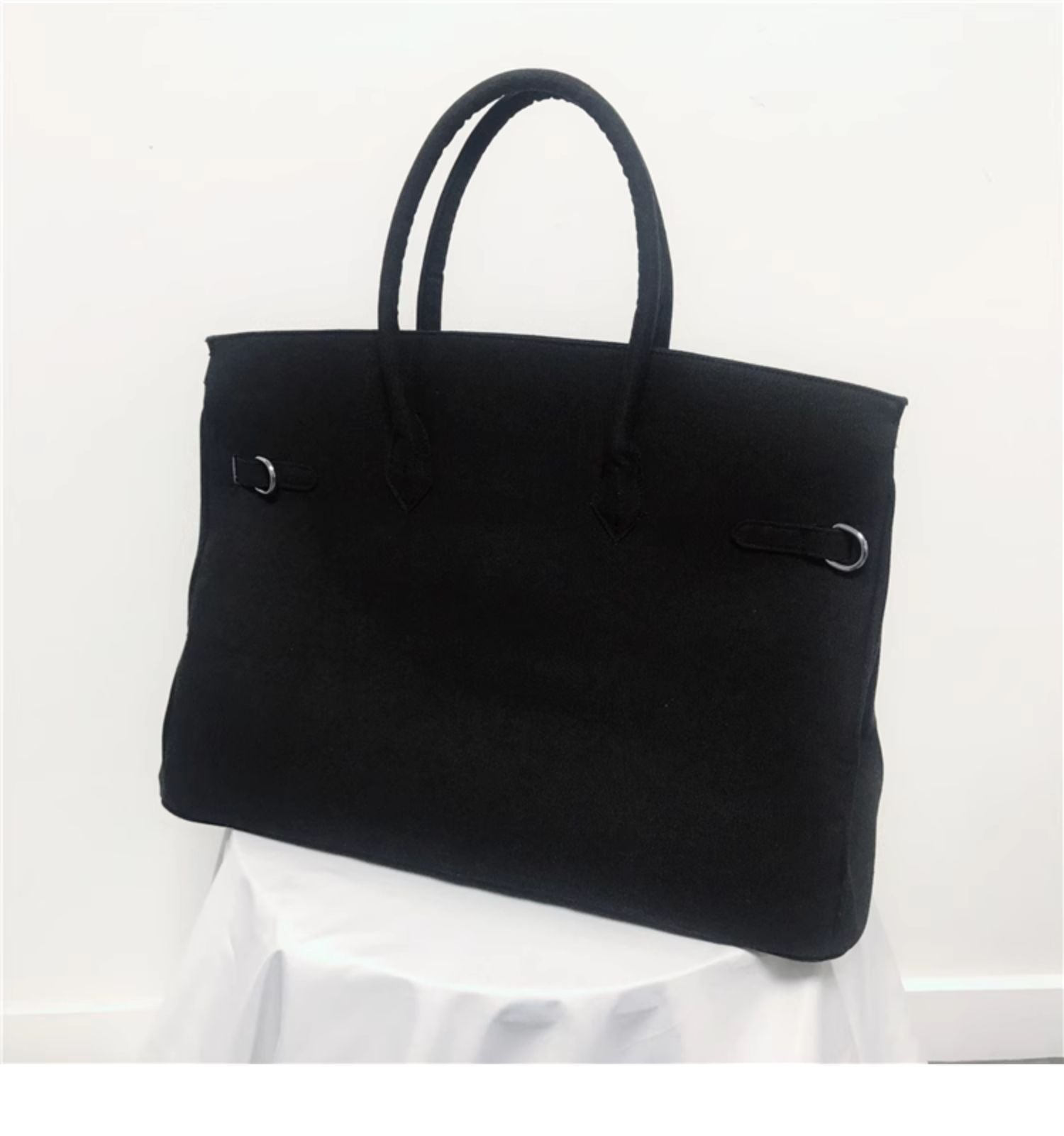 donclick Designer Washed Canvas Birkin Handbag Tote - Non-ReadyMade Vintage Vibe