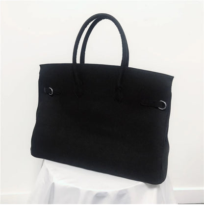 donclick Designer Washed Canvas Birkin Handbag Tote - Non-ReadyMade Vintage Vibe