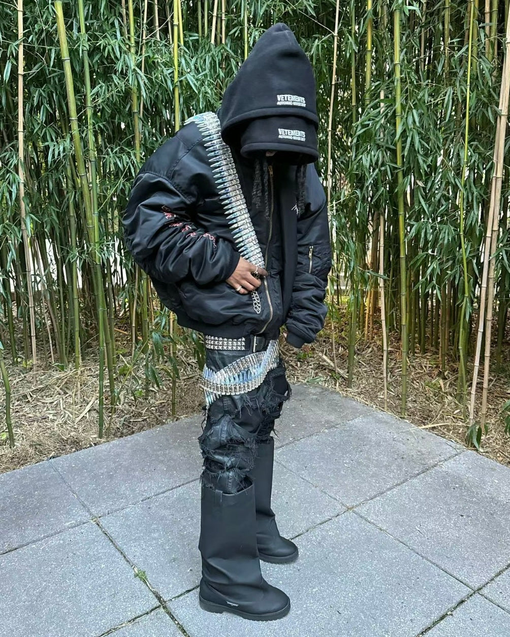 VETEMENTS Heavyweight 17FW TFD Pentagram Bomber Jacket - Oversized Homme Fit