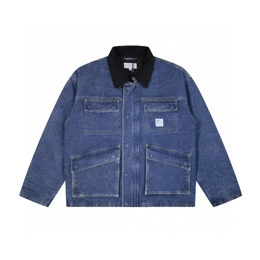 Stussy Vintage Washed Denim Carhartt Workwear Jacket – Detroit J97 Coat