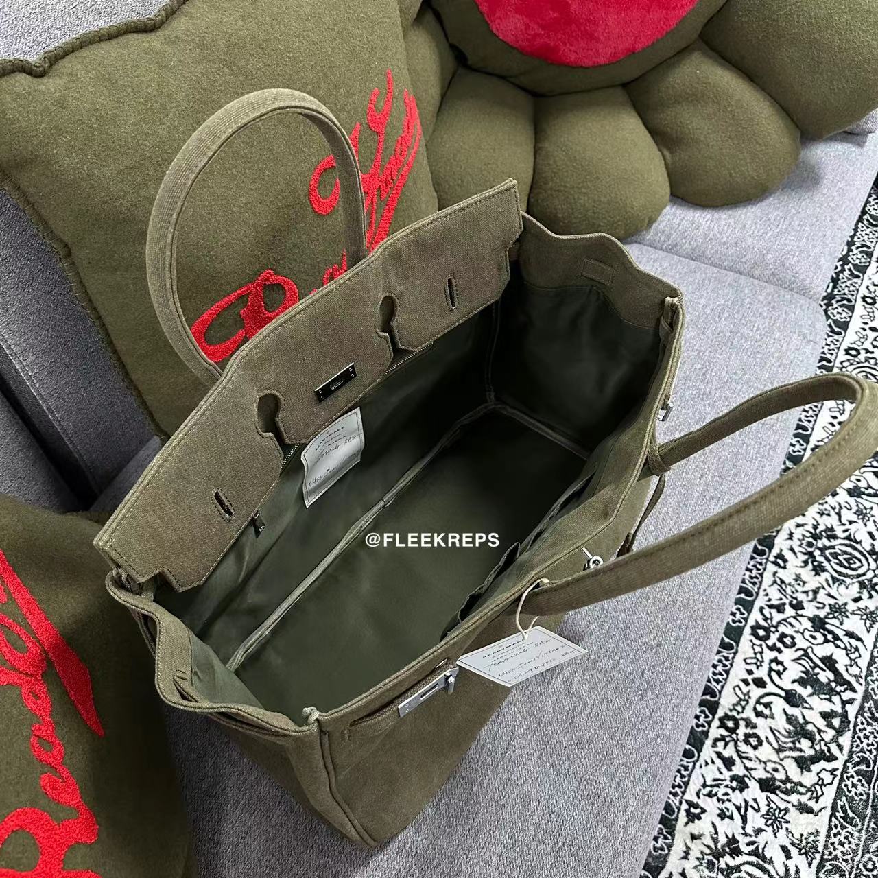 Remake Readymade Yuta Hosokawa Washed Canvas Birkin Bag - Large & Small Sizes