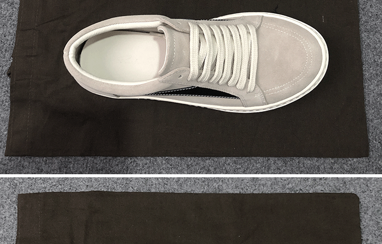 RO 22SS Vintage Leather Low-Top Sneaker Rick Owens - Black/Milk - 