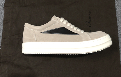 RO 22SS Vintage Leather Low-Top Sneaker Rick Owens - Black/Milk - 
