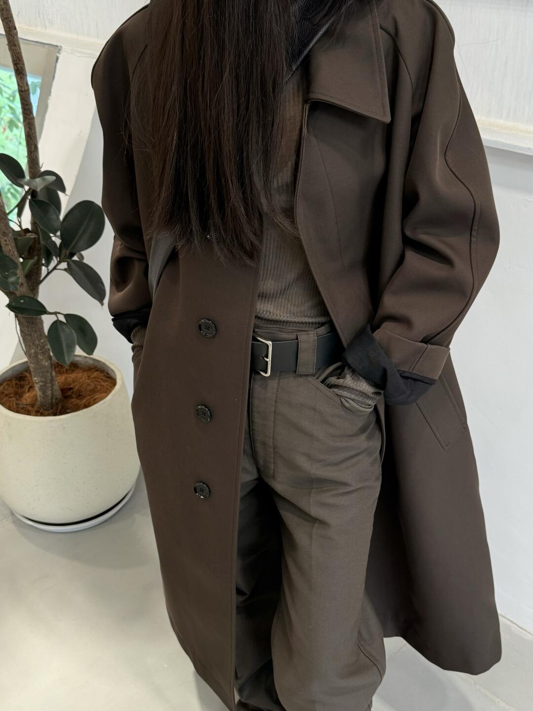 24FW Lemaire Wool Blend Coat – Heavyweight Raglan Long Trench