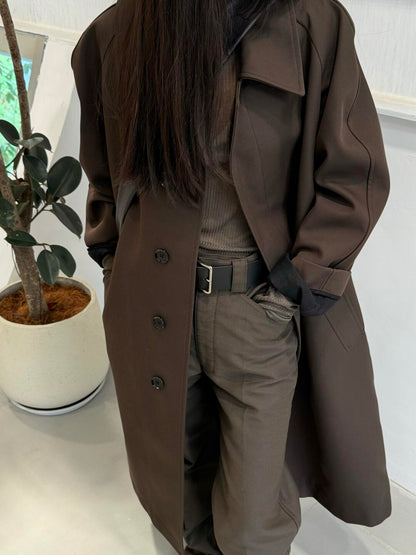 24FW Lemaire Wool Blend Coat – Heavyweight Raglan Long Trench