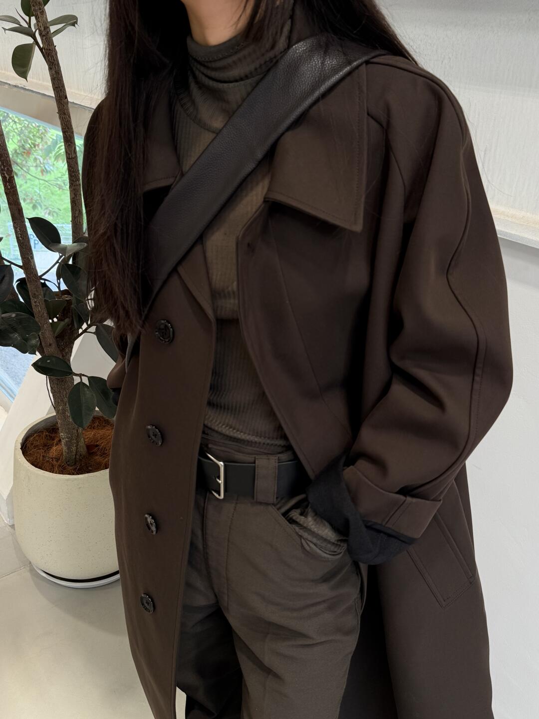 24FW Lemaire Wool Blend Coat – Heavyweight Raglan Long Trench