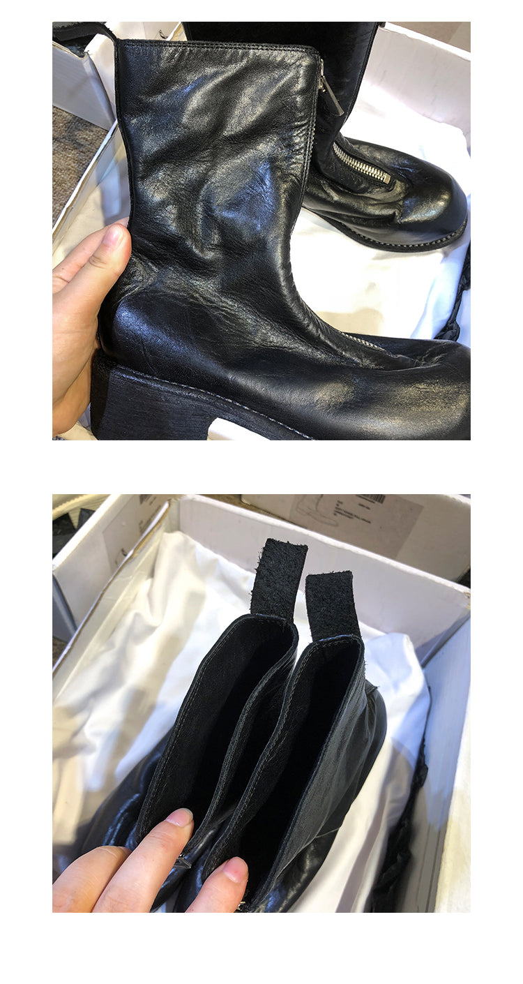 310 Horse Leather Origin Guidi Front Zip Ankle Boots – Short Boots for Women