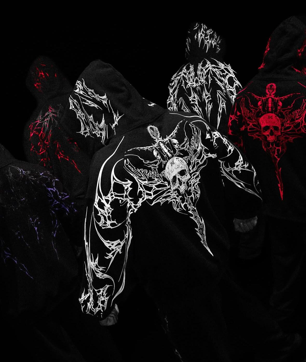 Breathedivinity Dark Gothic Zip-Up Hoodie - 420g French Terry