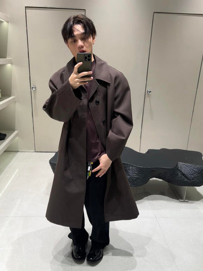 24FW Lemaire Wool Blend Coat – Heavyweight Raglan Long Trench