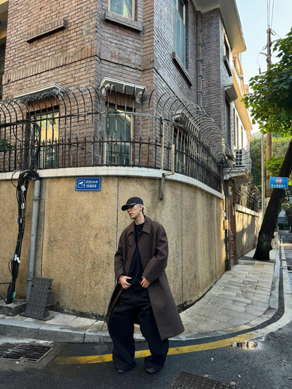 24FW Lemaire Wool Blend Coat – Heavyweight Raglan Long Trench