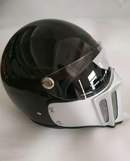 McKense Venom Anti-Fog Cruiser Motorcycle Helmet – Retro German Fiberglass Design