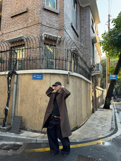 24FW Lemaire Wool Blend Coat – Heavyweight Raglan Long Trench