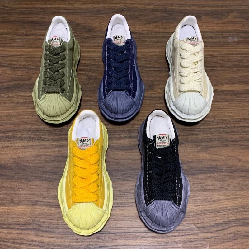 Mitsuharu Sanyuan Vintage Unisex Distressed Shell-Toe MMY Canvas Shoes Sneakers