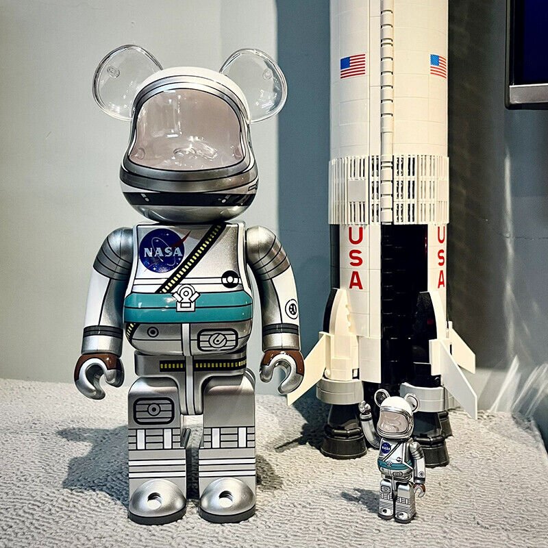 Bearbrick 400% X KAW Set:Building Block Violent Bear Toy Decorative Figurine Gift