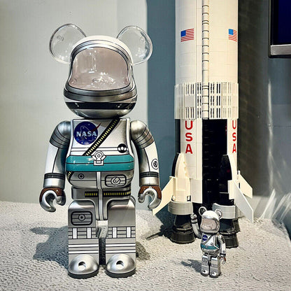 Bearbrick 400% X KAW Set:Building Block Violent Bear Toy Decorative Figurine Gift