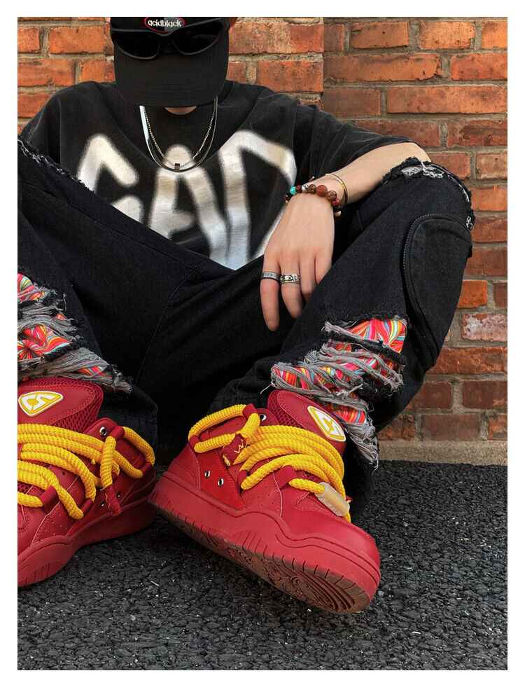 Cat &Sofa: Dirty Braids/Rotten Tomato Bread Shoes Skateboard Sporty Sneakers - Size avaliable 35~45