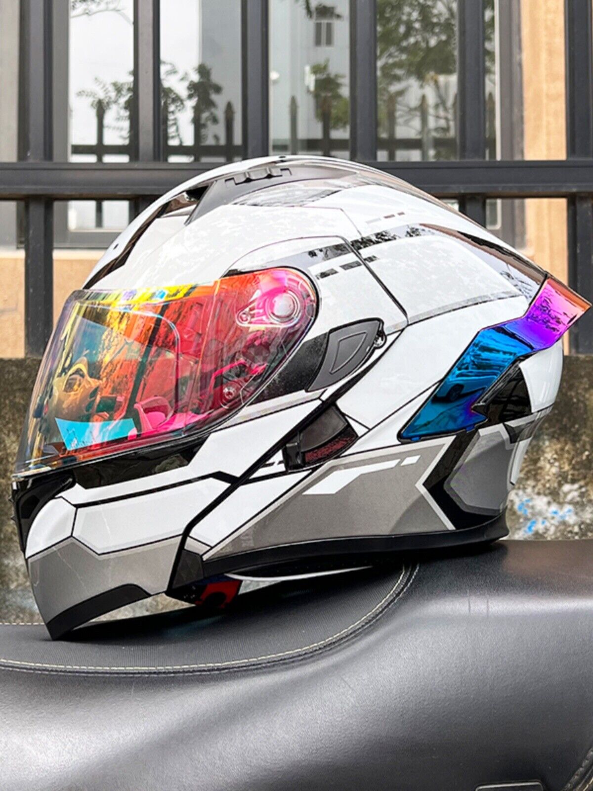 CyperPunk / 3C DOT Full Face Dual Visors Unisex Bluetooth Motorcycle Helmet - Normal / Size avaliable S ~ XXXL Order