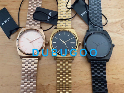 NIXON A045-511 Unisex Vintage Street Gold Watch 37mm Diameter 100m WaterProof