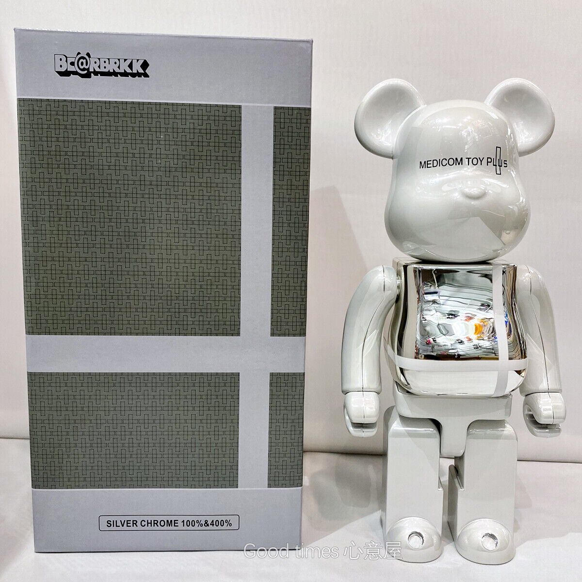 Bearbrick 400% X KAW Set:Building Block Violent Bear Toy Decorative Figurine Gift