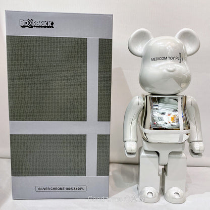 Bearbrick 400% X KAW Set:Building Block Violent Bear Toy Decorative Figurine Gift