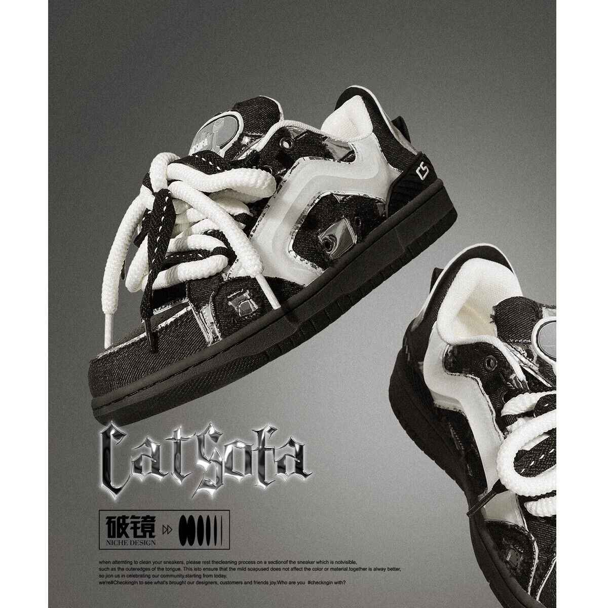 C-TUBE Original Breaking Mirro/ Unisex Casual Sport Skate Sneaker Shoes - Size avaliable 35~44
