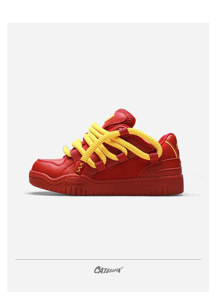 Cat &Sofa: Dirty Braids/Rotten Tomato Bread Shoes Skateboard Sporty Sneakers - Size avaliable 35~45