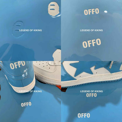 BAPESTA Classic Patent Leather Sneaker Low-Top Casual Skateboard Shoes