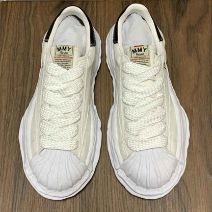 MMY Seashell-Toe Shoes Thick-Soled Unisex Dissolvable Sneakers/Distressed Canvas - Size avaliable 35~47
