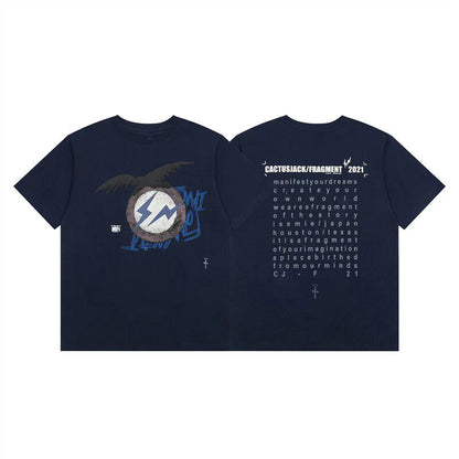 Travis Scott Short Sleeve T-Shirt X McDonald’s High Street Loose Printed Tee