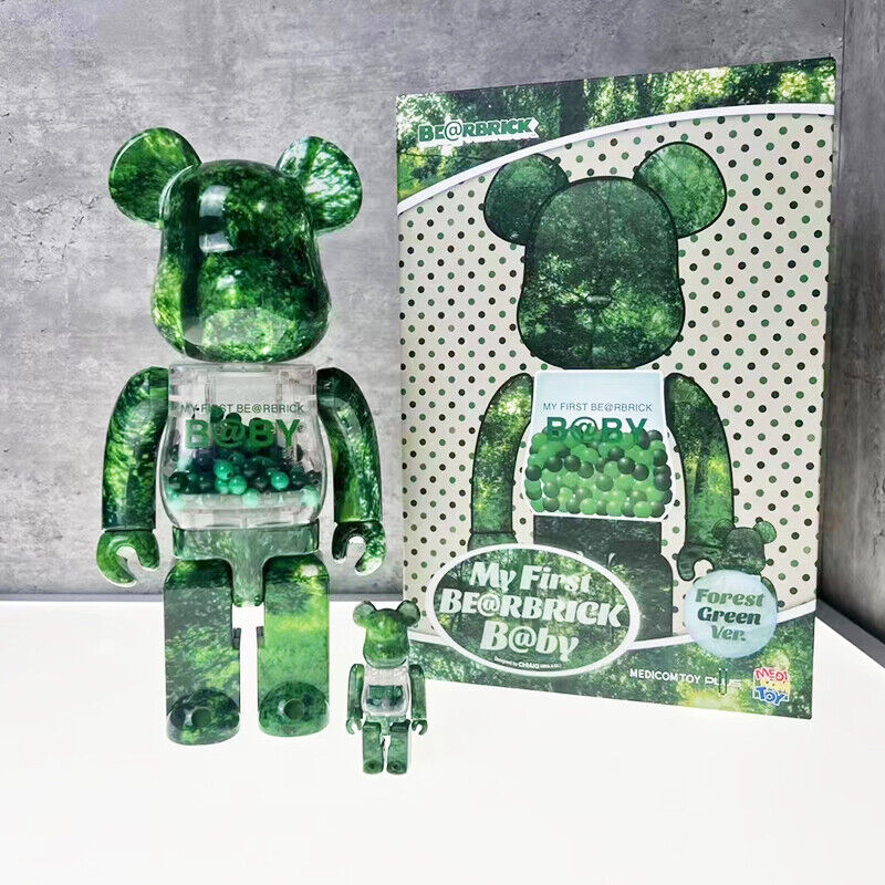 Bearbrick 400% X KAW Set:Building Block Violent Bear Toy Decorative Figurine Gift