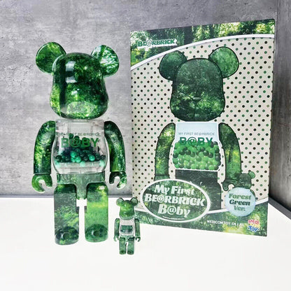 Bearbrick 400% X KAW Set:Building Block Violent Bear Toy Decorative Figurine Gift