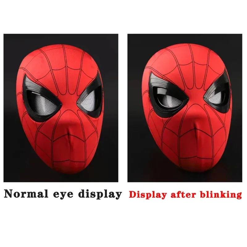 Manual/Electronic Spider-Man Headgear Moving Eyes:Play Face Mask Gift Cosplay