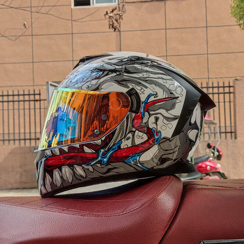 Soul Eater - 3C DOT Dual Visors Unisex LVS Bluetooth Full-Cover Motorcycle Helmet