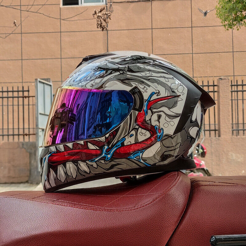 Soul Eater - 3C DOT Dual Visors Unisex LVS Bluetooth Full-Cover Motorcycle Helmet