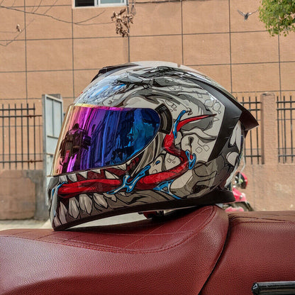 Soul Eater - 3C DOT Dual Visors Unisex LVS Bluetooth Full-Cover Motorcycle Helmet