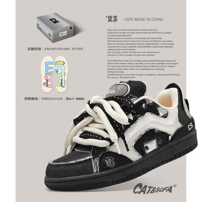 C-TUBE Original Breaking Mirro/ Unisex Casual Sport Skate Sneaker Shoes - Size avaliable 35~44
