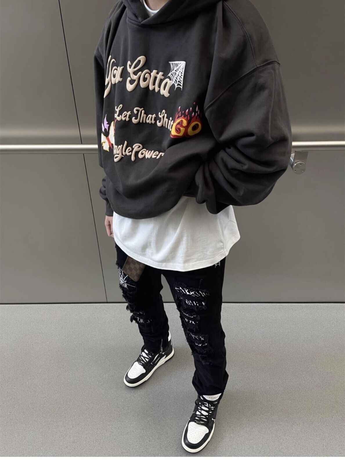 2023SS AMIRI Bone Shoes Lychee Grain Top Layer Cowhide Low-top Leisure Board Shoes