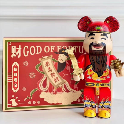 New Year Wealth Deity /BE@RBRICK 400% Violent Bear: Building Block Bear/ Figure