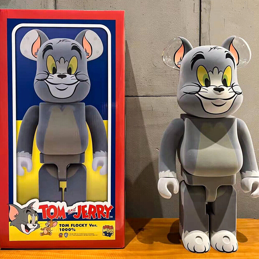 Bearbrick 400% Violent Bear x Tom&Jerry Plated Building Block Bear Figurine Gift - Tom