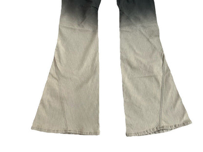 RO Gradient Flared Stacked Jeans - Rick Owen Mud Wash Darkwear Denim - donclickin