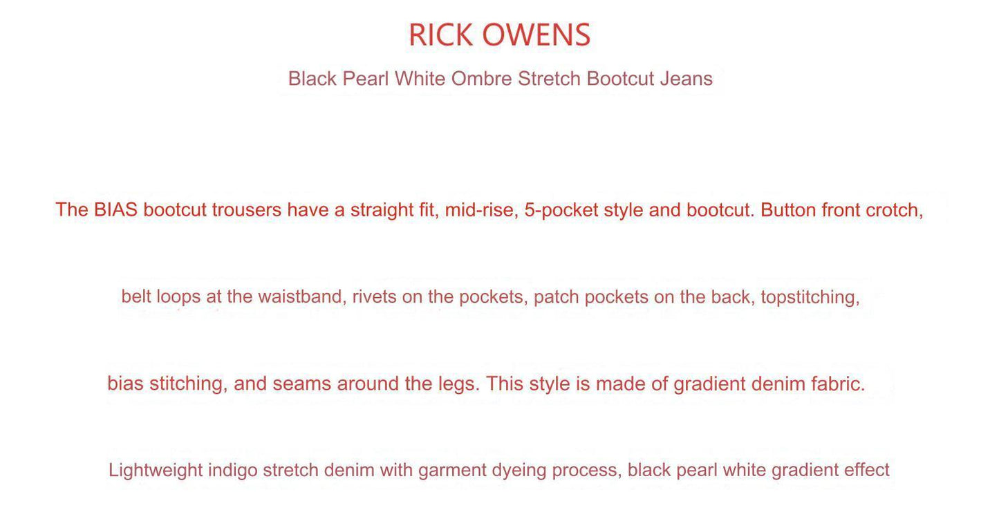 RO Gradient Flared Stacked Jeans - Rick Owen Mud Wash Darkwear Denim - donclickin