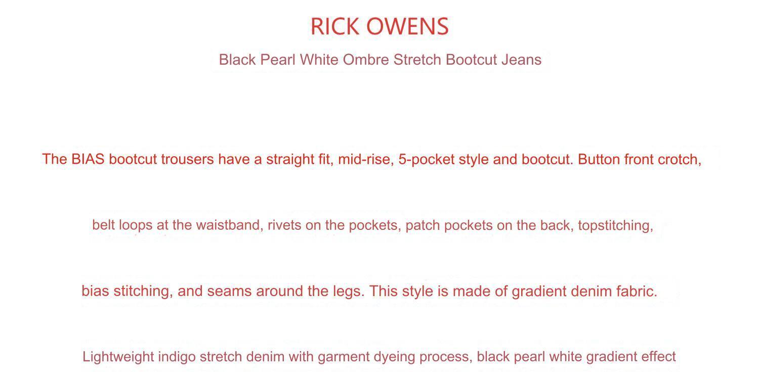 RO Gradient Flared Stacked Jeans - Rick Owen Mud Wash Darkwear Denim - donclickin