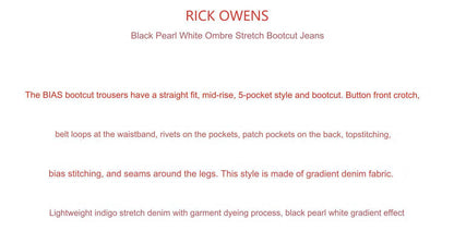 RO Gradient Flared Stacked Jeans - Rick Owen Mud Wash Darkwear Denim - donclickin