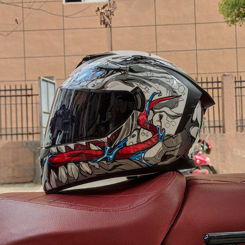 Soul Eater - 3C DOT Dual Visors Unisex LVS Bluetooth Full-Cover Motorcycle Helmet